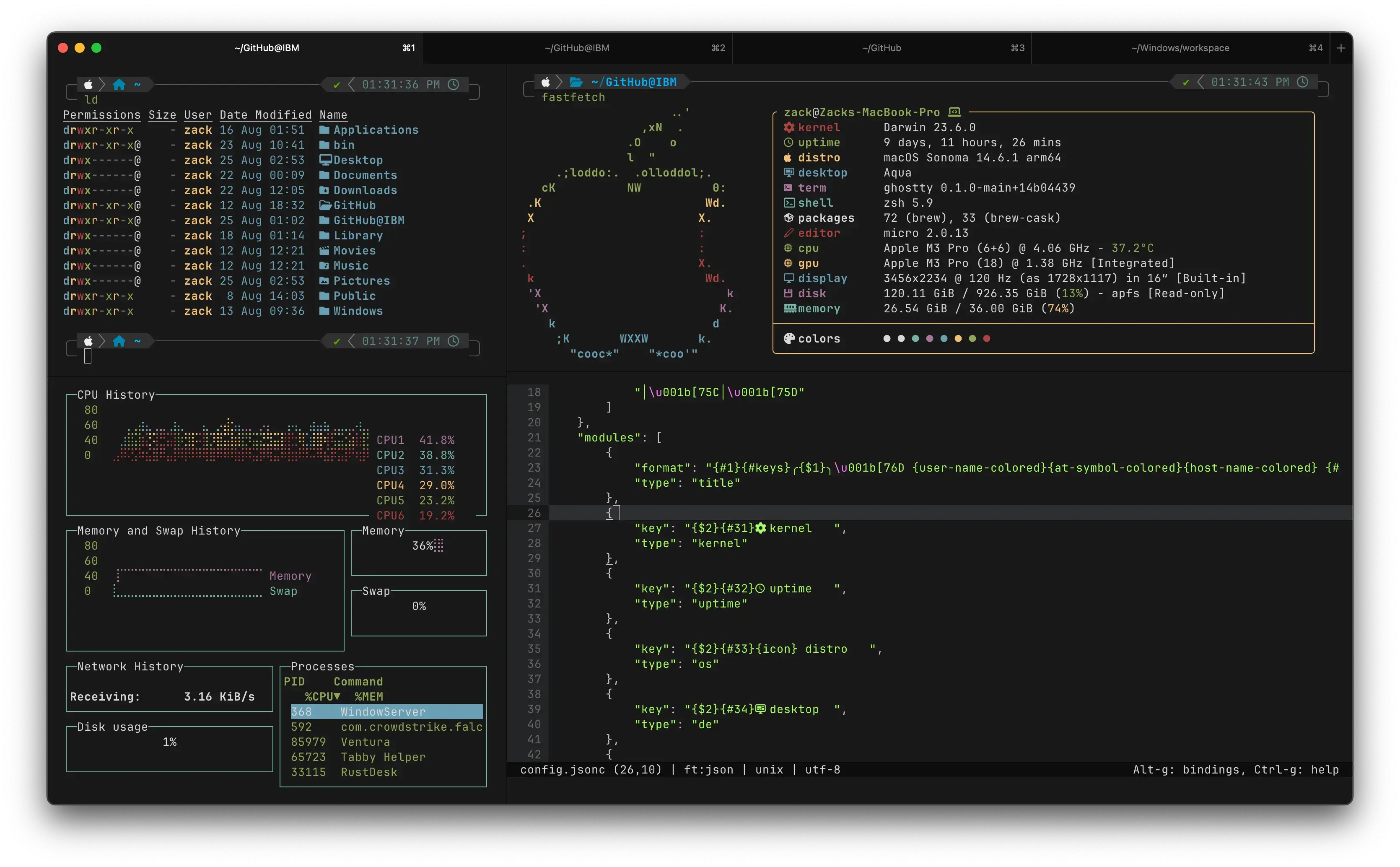 ghostty terminal screenshot from macOS