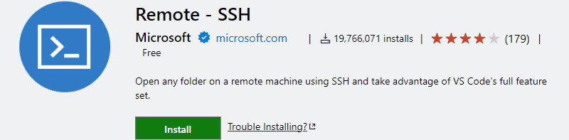 remote-ssh screenshot