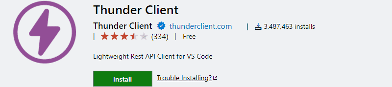 vscode-thunder-client screenshot