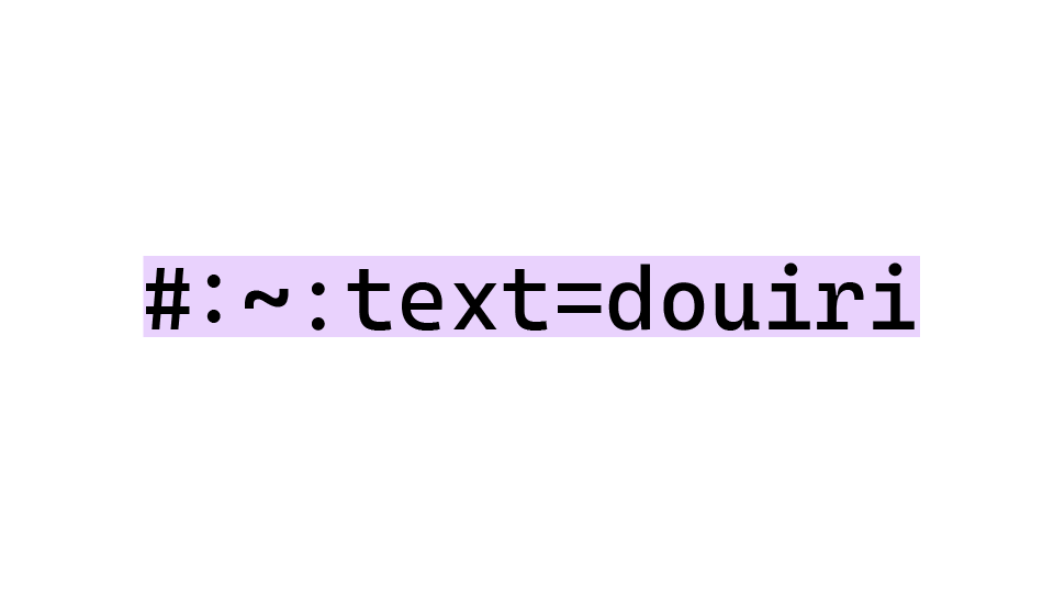 Text Fragments to douiri